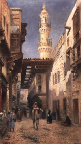 Rue Du Caire Oil Painting by Frans Wilhelm Odelmark