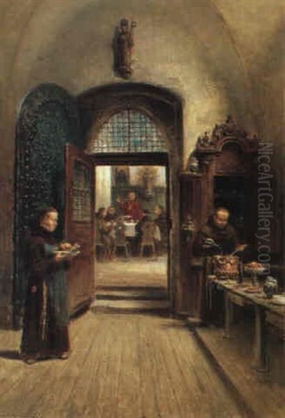 Middag Fro Kardinalen Oil Painting by Frans Wilhelm Odelmark