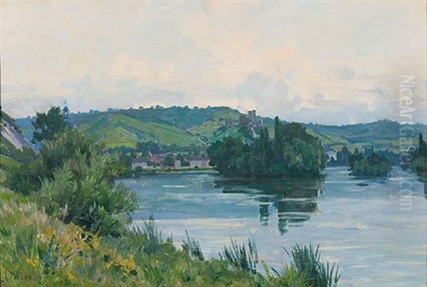 Landschaft An Der Loire Oil Painting by Jacques Odier