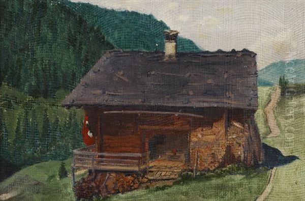 Chalet Du Thomasset. Ormonts-dessus Oil Painting by Marc Odier