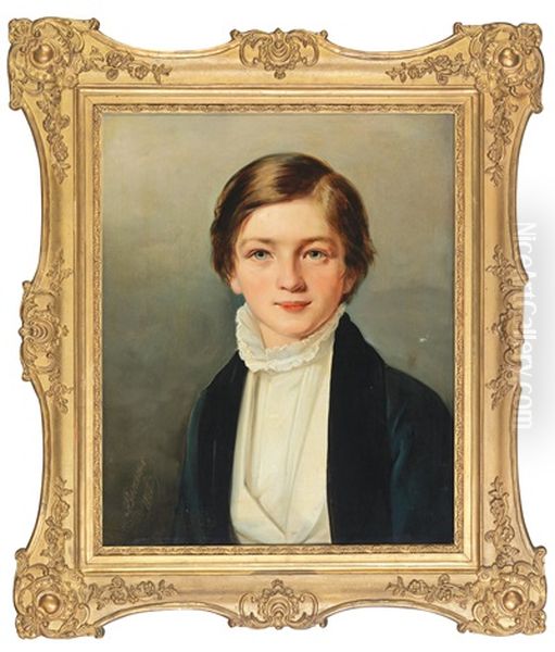 Portrait Of A Boy Oil Painting by Aristides Oeconomo