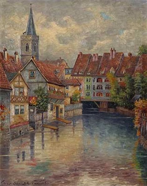 Ansicht In Erfurt Oil Painting by Max Oehler