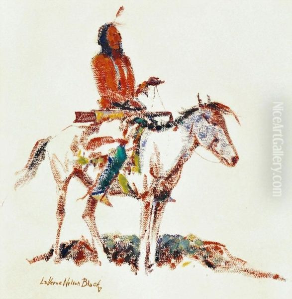 The Rider Oil Painting by Laverne Nelson Black