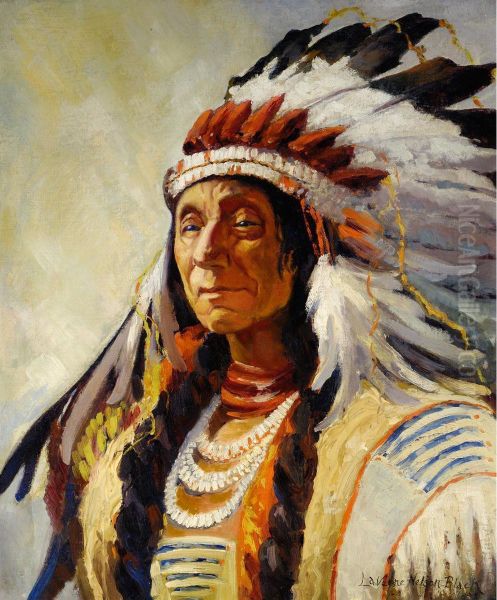 Chief Red Cloud Oil Painting by Laverne Nelson Black