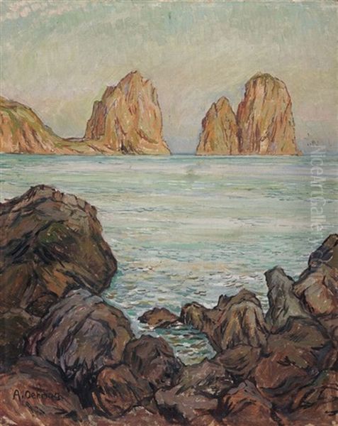 Capri Oil Painting by Alfred Oehring