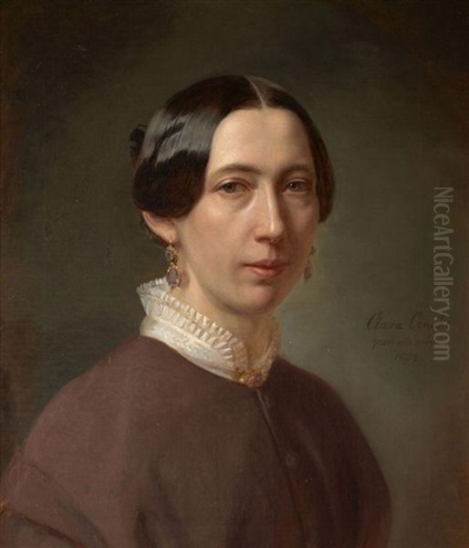 Autoportrait De L'artiste Oil Painting by Clara Wilhelmine Oenicke