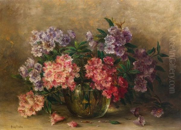 Rhododendrons In A Vase Oil Painting by Frans David Oerder