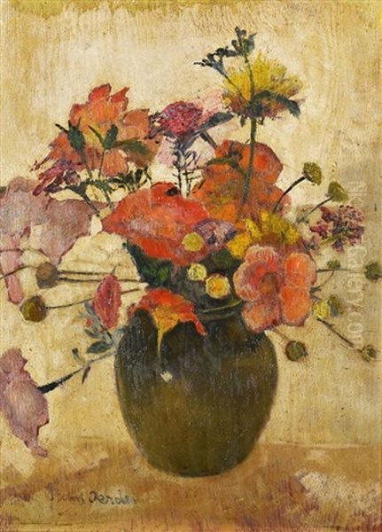 Vase With Flowers Oil Painting by Frans David Oerder