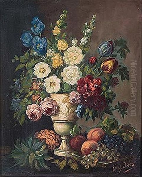 Floral Still Life Oil Painting by Frans David Oerder