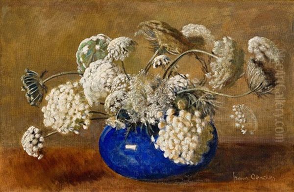 Snowball Viburnum Oil Painting by Frans David Oerder