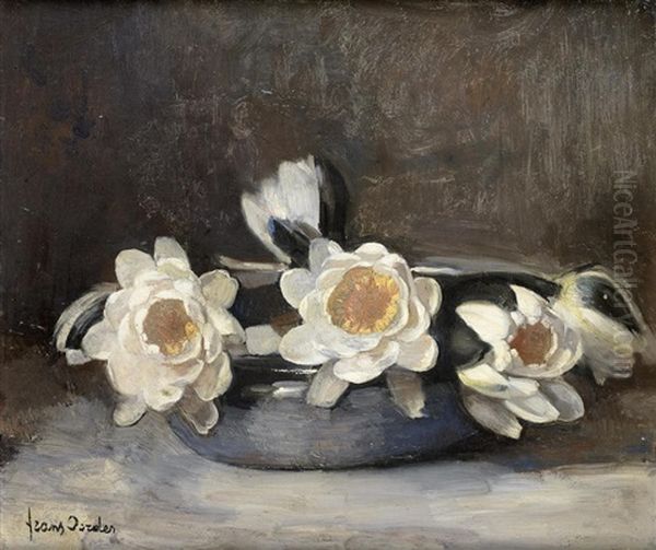 Still Life With Magnolias Oil Painting by Frans David Oerder