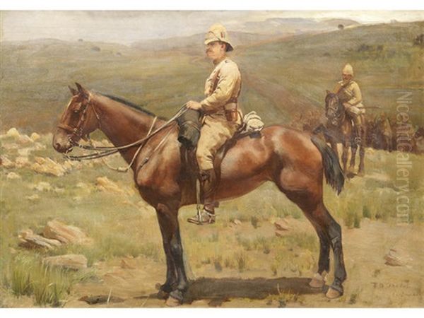 Boer Soldier On Horseback Oil Painting by Frans David Oerder