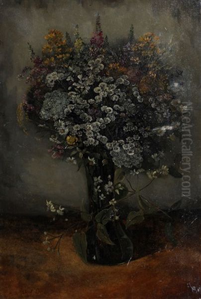 Bloemstilleven Met Veldboeket In Vaas Oil Painting by Frans David Oerder