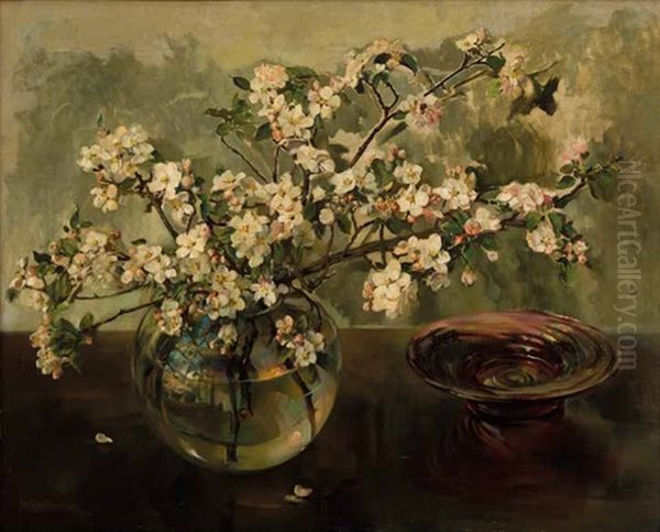 Blossom Time Oil Painting by Frans David Oerder