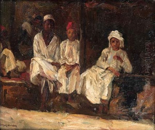 Three East African Boys Oil Painting by Frans David Oerder