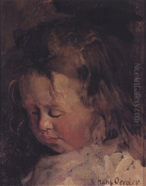 The Sleeping Child Oil Painting by Frans David Oerder