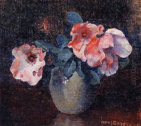 Still Life Of Dog Roses Oil Painting by Frans David Oerder