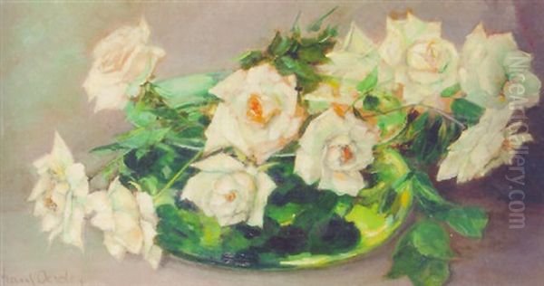 A Still Life With Roses by Frans David Oerder