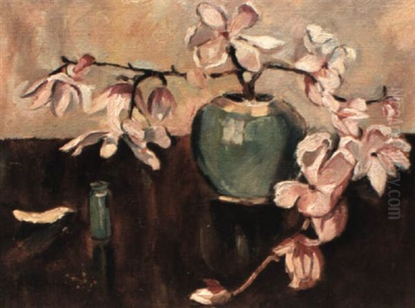 Still Life With Magnolias Oil Painting by Frans David Oerder