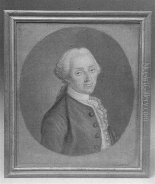 Portrat Christian Furchtegott Gellert Oil Painting by Adam Friedrich Oeser