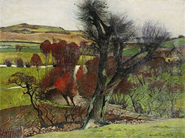 Landschaft Oil Painting by Alfred Oesteritz