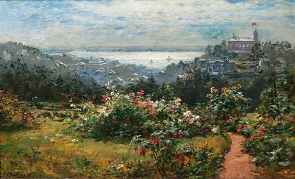 Blankenese Oil Painting by Carl August Heinrich Ferdinand Oesterley