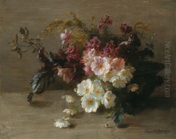 Blumenstillleben Oil Painting by Marie Oesterley