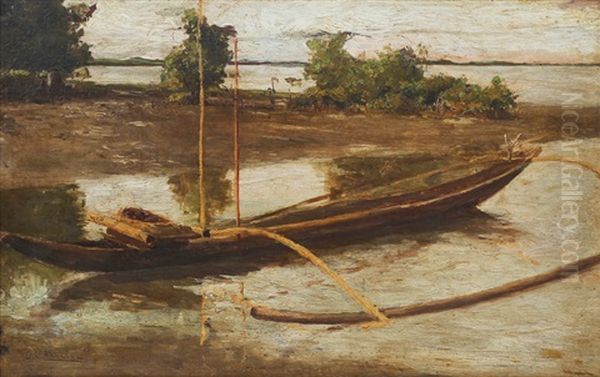 Banca Oil Painting by Patricio Gaston Blocquel O'Farrell