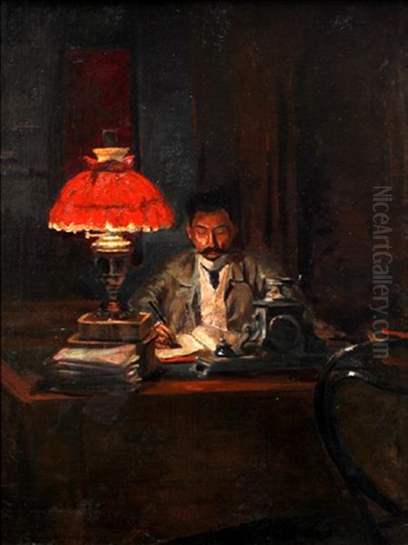 A Mi Padre Oil Painting by Patricio Gaston Blocquel O'Farrell