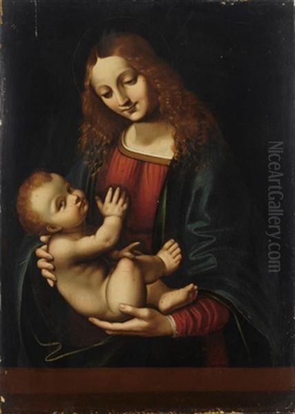 The Madonna And Child Oil Painting by Marco d' Oggiono