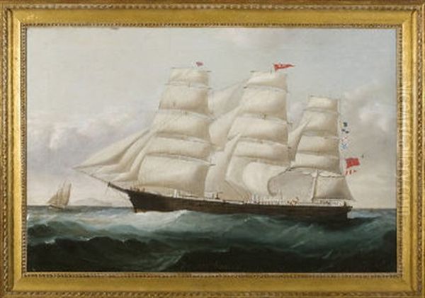 The British Ship Sally Oil Painting by Charles Ogilvy