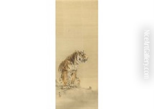 Tiger Oil Painting by Suiseki Ohashi