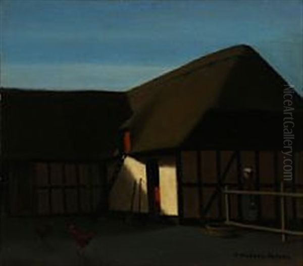 Den Gamle Gaard Oil Painting by Jeppe Madsen Ohlsen