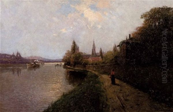 Eltville Am Rhein Oil Painting by Theodor Ohlsen