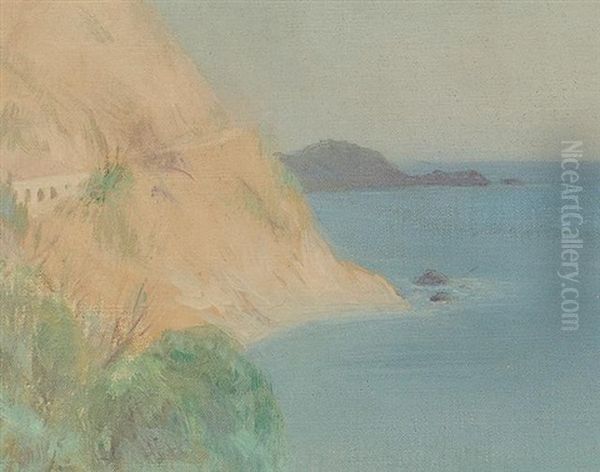 Izu Landscape Oil Painting by Saburosuke Okada