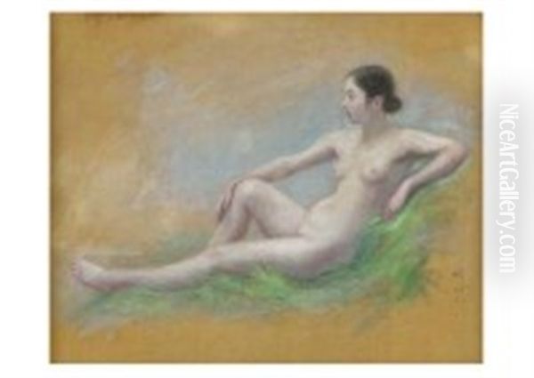 Nude Oil Painting by Saburosuke Okada