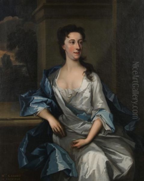 Portrait Of Mrs. Knight Of Gosfield Oil Painting by Joseph Blackburn