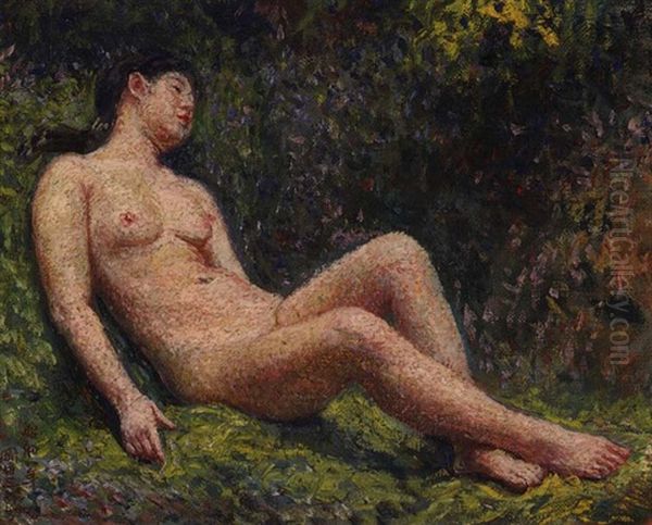 Female Nude Oil Painting by Saburosuke Okada