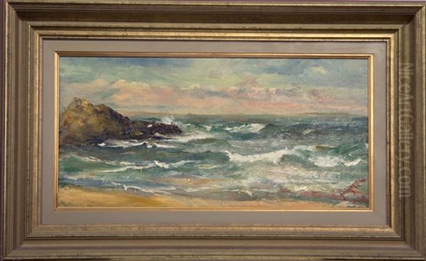 Seascape Oil Painting by Alfred Henry O'Keefe