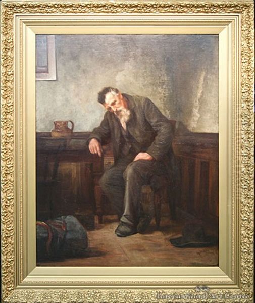 A Weary Traveler (study) Oil Painting by Alfred Henry O'Keefe