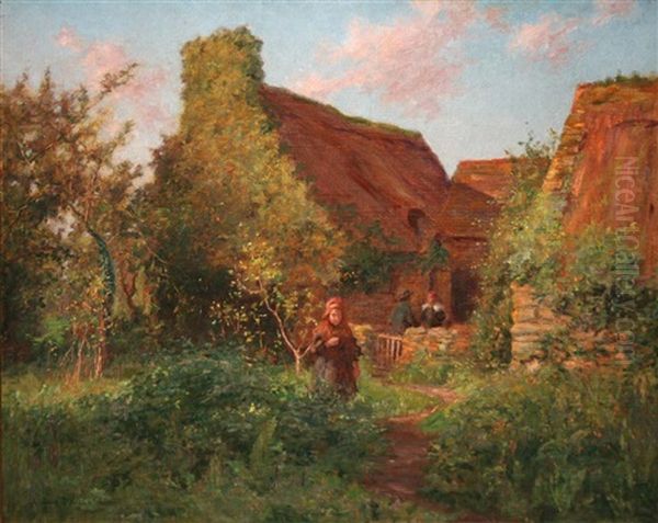 Breton Garden Oil Painting by Aloysius C. O'Kelly