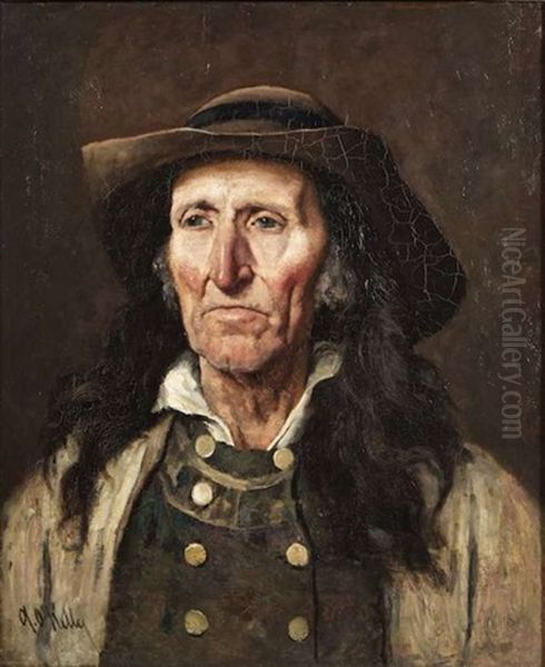 Head Of A Vendean Of Finistere by Aloysius C. O'Kelly