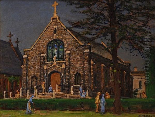 Church Of The Good Samaritans Oil Painting by Aloysius C. O'Kelly