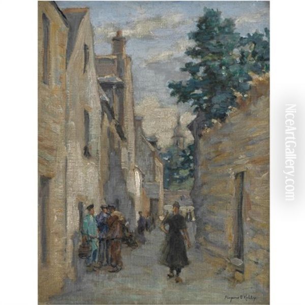 The Old Town Oil Painting by Aloysius C. O'Kelly