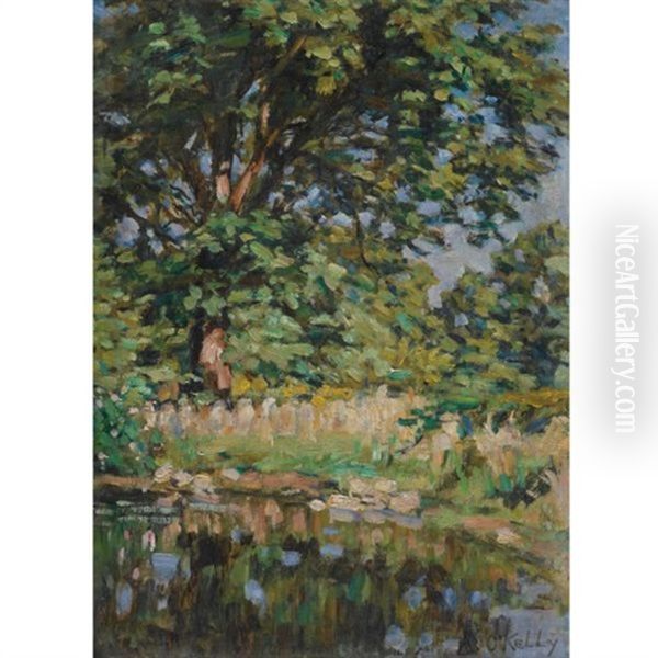 Spring Reflections Oil Painting by Aloysius C. O'Kelly