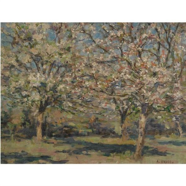 The Blossom Trees Oil Painting by Aloysius C. O'Kelly