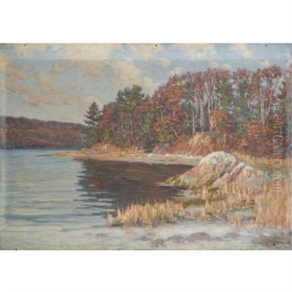 Along The Shore Oil Painting by Aloysius C. O'Kelly