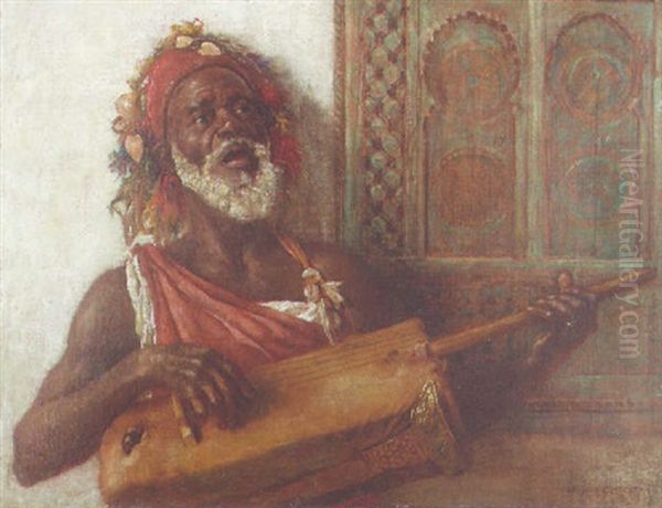 The Musician Oil Painting by Aloysius C. O'Kelly