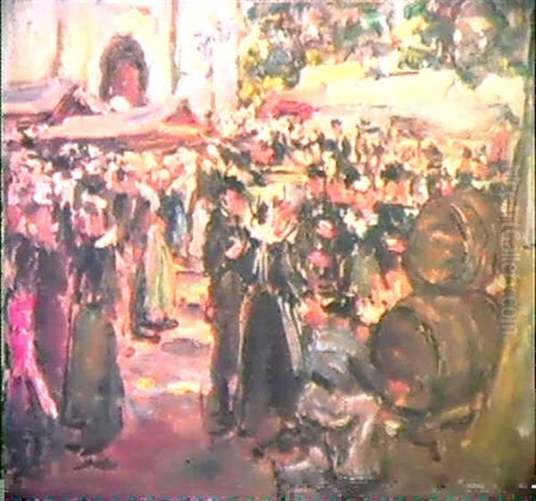 A Fete, Concarneau Oil Painting by Aloysius C. O'Kelly