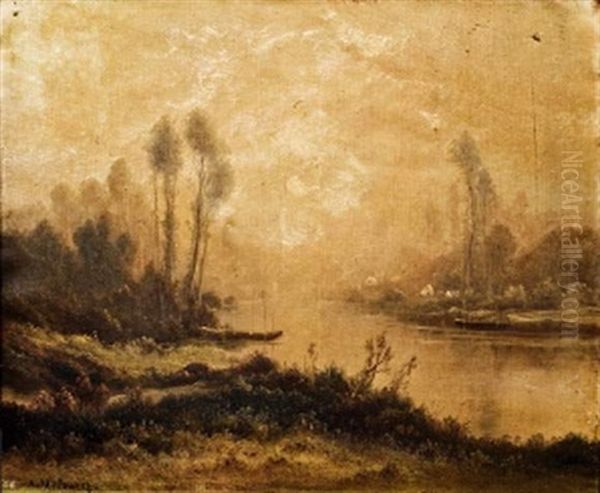 Paysage Oil Painting by Nikolai Andreievitch Okolowitch